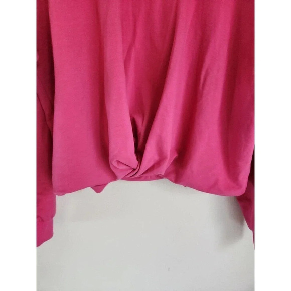 NWT ANTHROPOLOGIE Maeve Twist-Front Sweatshirt Size XL Pink - Picture 6 of 12